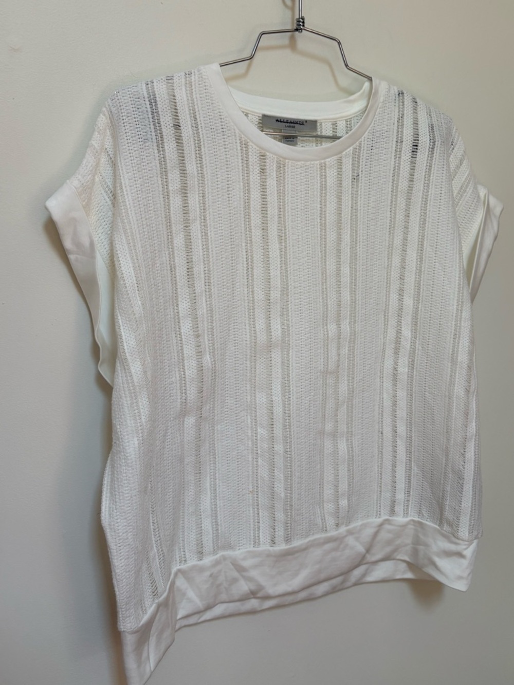 NWOT All Saints Giana Crochet Crew Neck Tank Top Size Large Women’s - Picture 5 of 11